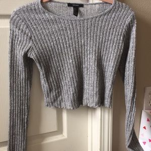 Grey cropped sweater